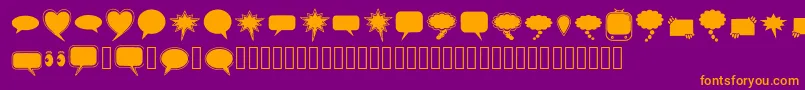 solid speech bubbles paul tos Font – Orange Fonts on Purple Background