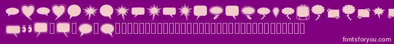 solid speech bubbles paul tos Font – Pink Fonts on Purple Background