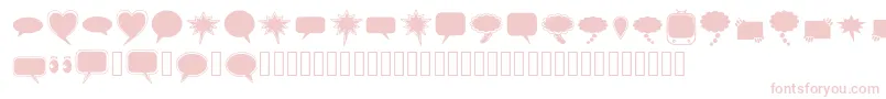 solid speech bubbles paul tos Font – Pink Fonts on White Background