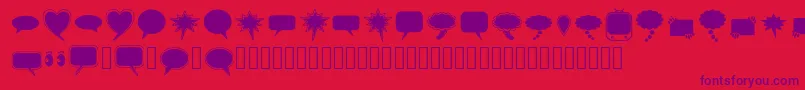 フォントsolid speech bubbles paul tos – 赤い背景に紫のフォント