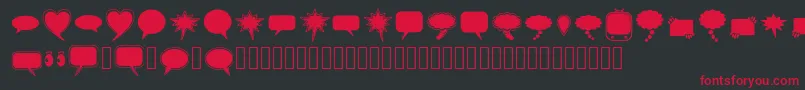 solid speech bubbles paul tos Font – Red Fonts on Black Background