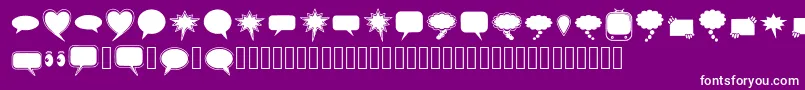 solid speech bubbles paul tos Font – White Fonts on Purple Background