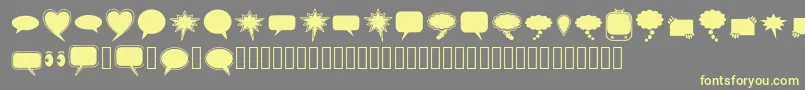 solid speech bubbles paul tos Font – Yellow Fonts on Gray Background