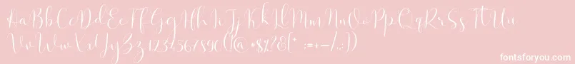 フォントSolidar Light – ピンクの背景に白い文字