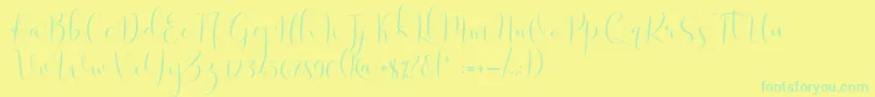 Solidar Light Font – Green Fonts on Yellow Background