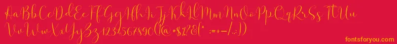 Solidar Light Font – Orange Fonts on Red Background