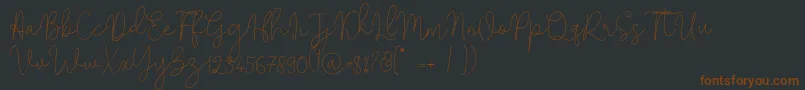 Solidar Monoline Light-Schriftart – Braune Schriften auf schwarzem Hintergrund