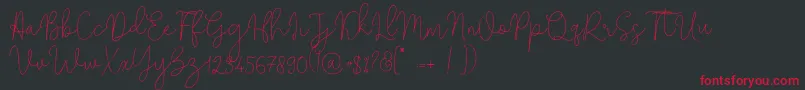 Solidar Monoline Light Font – Red Fonts on Black Background