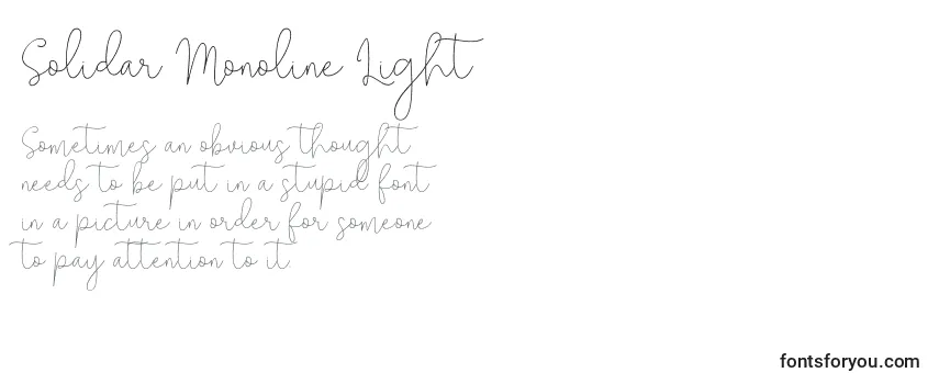 Solidar Monoline Light (141366) フォントのレビュー