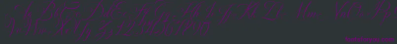 Solidaritha Script Font – Purple Fonts on Black Background