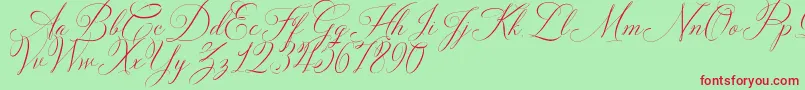 Шрифт Solidaritha Script – красные шрифты на зелёном фоне
