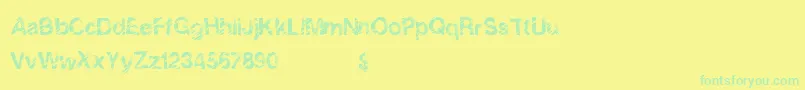 SolidEvent Font – Green Fonts on Yellow Background