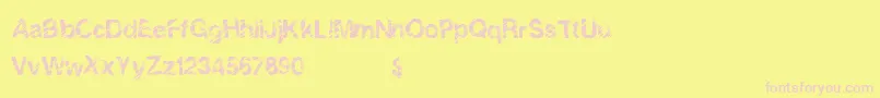 SolidEvent Font – Pink Fonts on Yellow Background