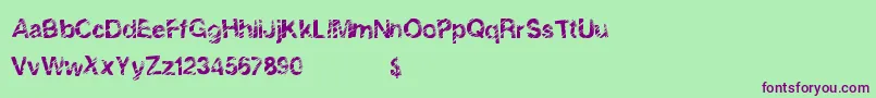 SolidEvent Font – Purple Fonts on Green Background