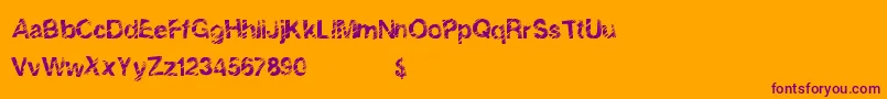 SolidEvent Font – Purple Fonts on Orange Background