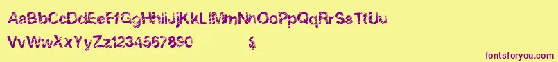 SolidEvent Font – Purple Fonts on Yellow Background