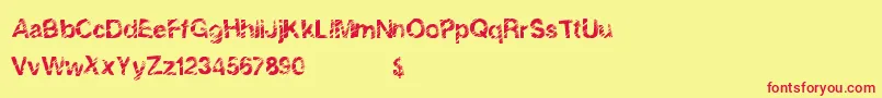 SolidEvent Font – Red Fonts on Yellow Background