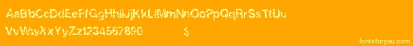 SolidEvent Font – Yellow Fonts on Orange Background