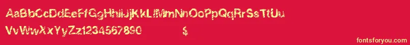 SolidEvent Font – Yellow Fonts on Red Background