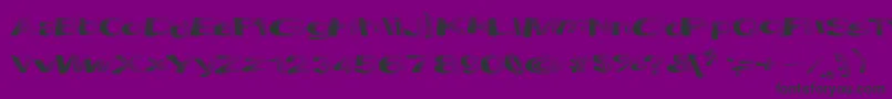 SolidWaste-fontti – mustat fontit violetilla taustalla