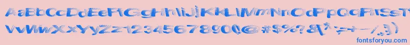 SolidWaste Font – Blue Fonts on Pink Background