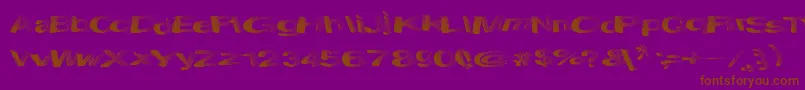 SolidWaste Font – Brown Fonts on Purple Background