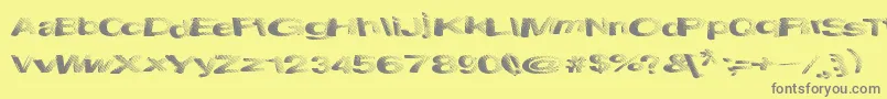 SolidWaste Font – Gray Fonts on Yellow Background