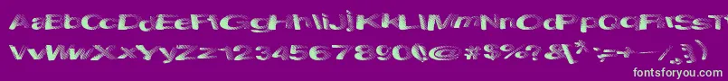 SolidWaste Font – Green Fonts on Purple Background