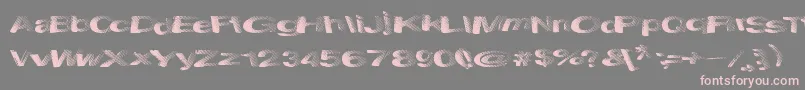 SolidWaste Font – Pink Fonts on Gray Background