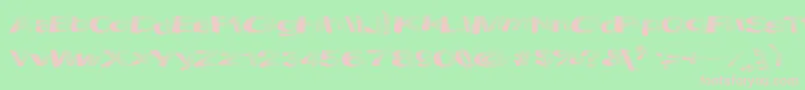 SolidWaste Font – Pink Fonts on Green Background