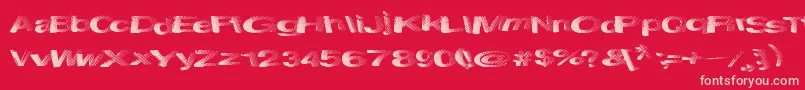 SolidWaste Font – Pink Fonts on Red Background