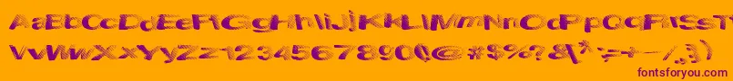SolidWaste Font – Purple Fonts on Orange Background