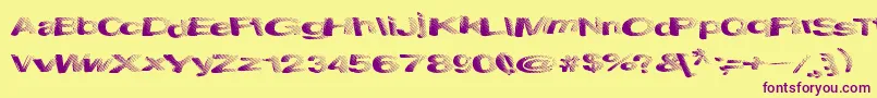 SolidWaste Font – Purple Fonts on Yellow Background