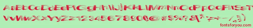 SolidWaste Font – Red Fonts on Green Background