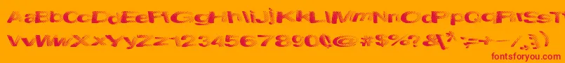 SolidWaste Font – Red Fonts on Orange Background