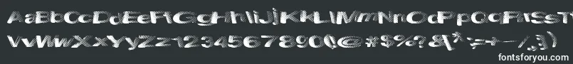SolidWaste-fontti – valkoiset fontit mustalla taustalla