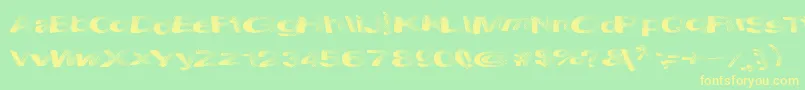 SolidWaste Font – Yellow Fonts on Green Background