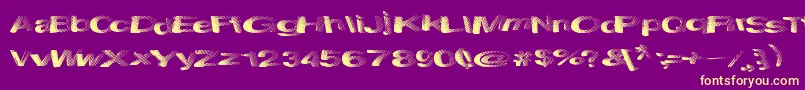 SolidWaste Font – Yellow Fonts on Purple Background