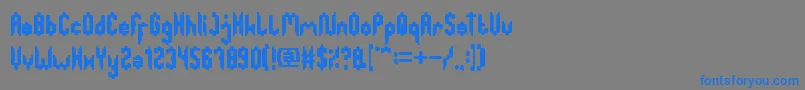 フォントGreatestMap – 灰色の背景に青い文字