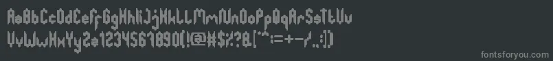 フォントGreatestMap – 黒い背景に灰色の文字
