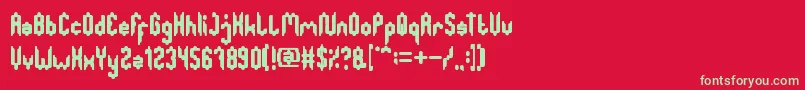 Шрифт GreatestMap – зелёные шрифты на красном фоне