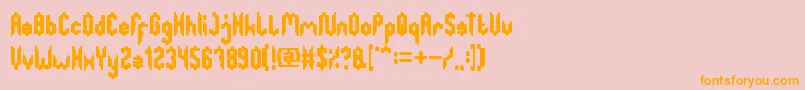 GreatestMap-Schriftart – Orangefarbene Schriften auf rosa Hintergrund