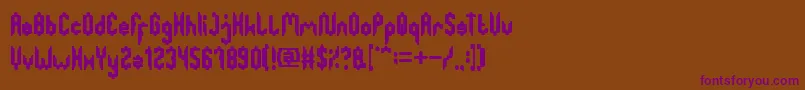 フォントGreatestMap – 紫色のフォント、茶色の背景