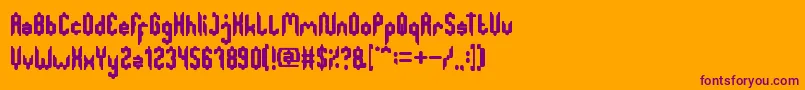 GreatestMap Font – Purple Fonts on Orange Background