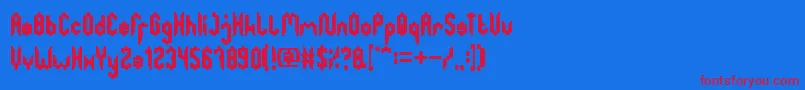 GreatestMap Font – Red Fonts on Blue Background