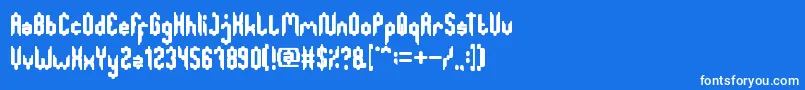 GreatestMap Font – White Fonts on Blue Background