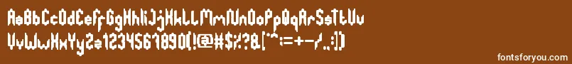 フォントGreatestMap – 茶色の背景に白い文字