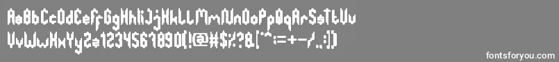 フォントGreatestMap – 灰色の背景に白い文字