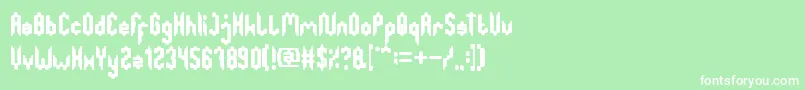 フォントGreatestMap – 緑の背景に白い文字