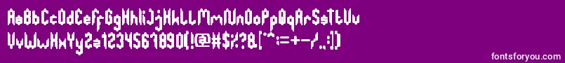 GreatestMap Font – White Fonts on Purple Background